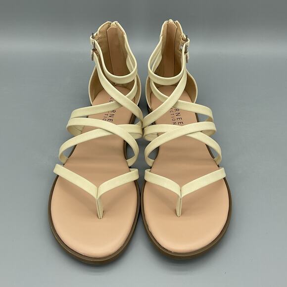 NEW Journee Collection Women’s Zallie Gladiator Sandals Ivory Size 9 - Picture 3 of 10